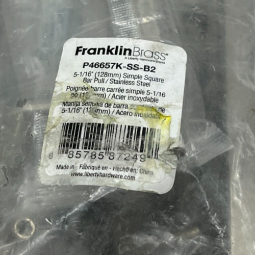 (QTY 31) Franklin Brass Square Bar Pull P46657K-SS-B2 5-1/16 in. Stainless gallery