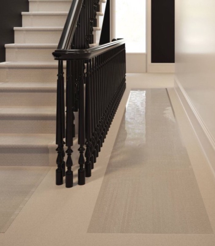 Clear Vinyl Plastic Floor Runner/Protector For Low/Deep Pile Carpet(26in X 96in) gallery