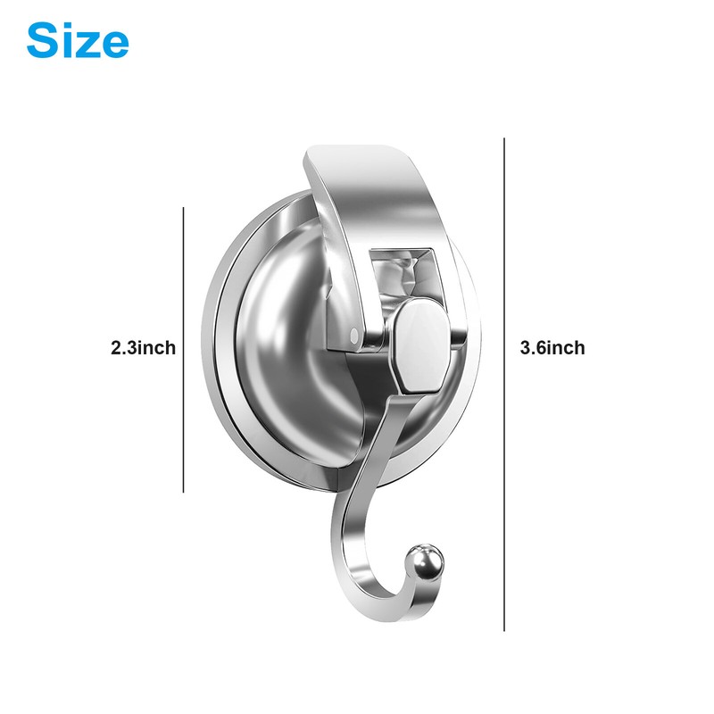 2Pcs Heavy Duty Suction Cup Hooks Wall Down Hanger Bathroom Door Garland Holder gallery
