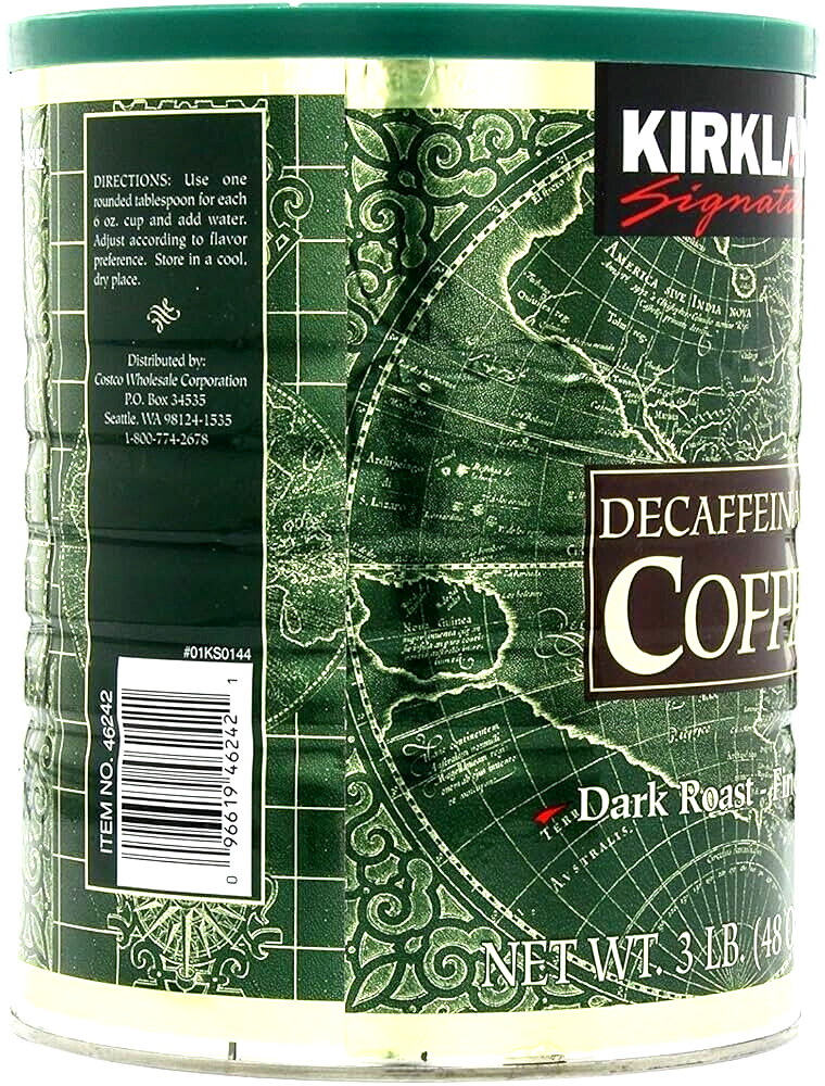 Kirkland Signature Decaffeinated Coffee Dark Roast 3 LB gallery