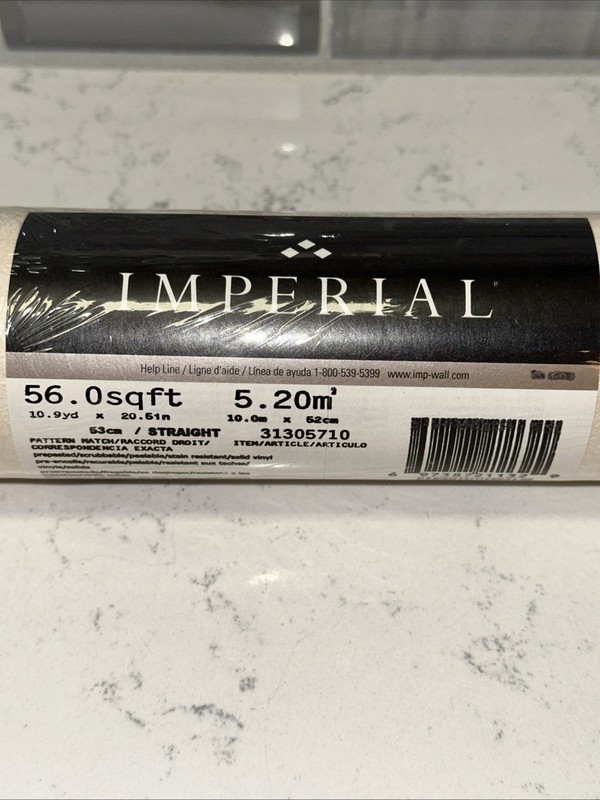 Imperial Wallpaper Prepasted/Scrubbable/Peelable Vinyl Wallpaper 56.0 sqft READ gallery