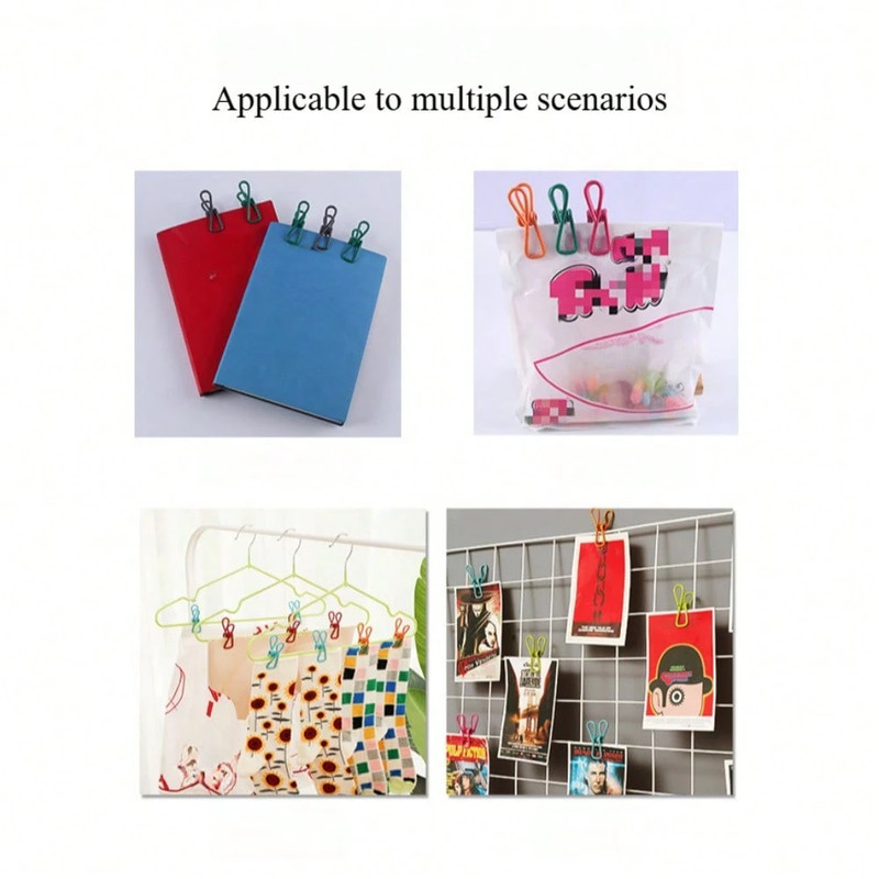 10Pcs Chip Clips PVC Coating High Elasticity Strength Clothes Pins Food Clips gallery