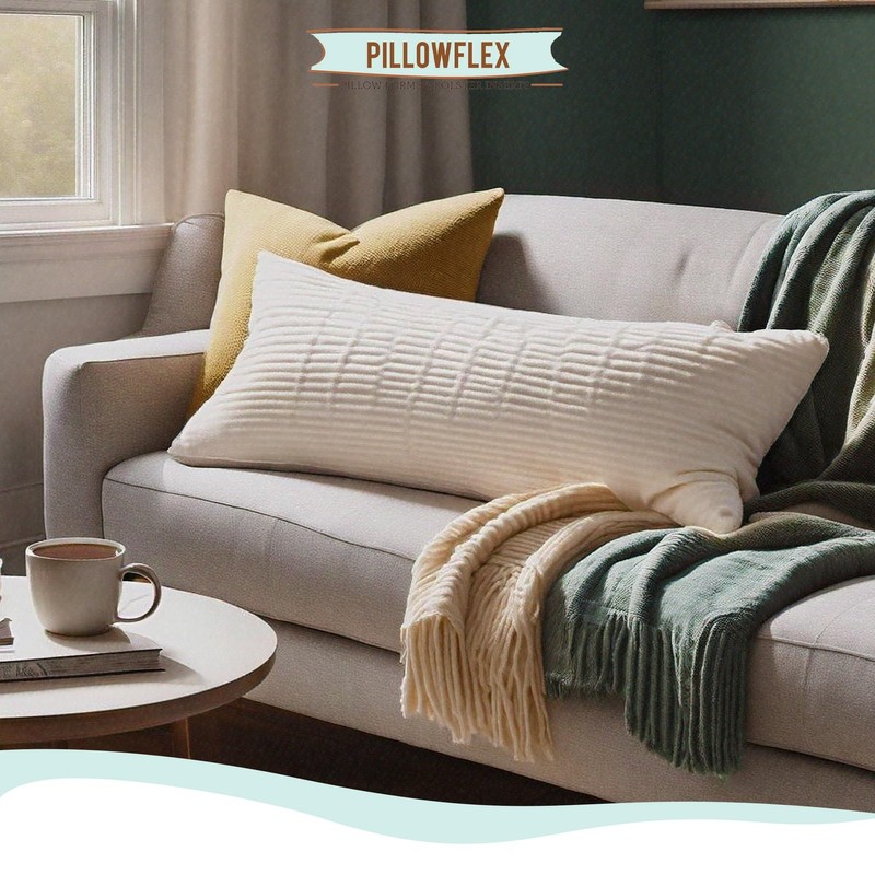 Pillowflex Polyester Pillow Insert — 21x37 Machine Washable, Oversized King Bed gallery