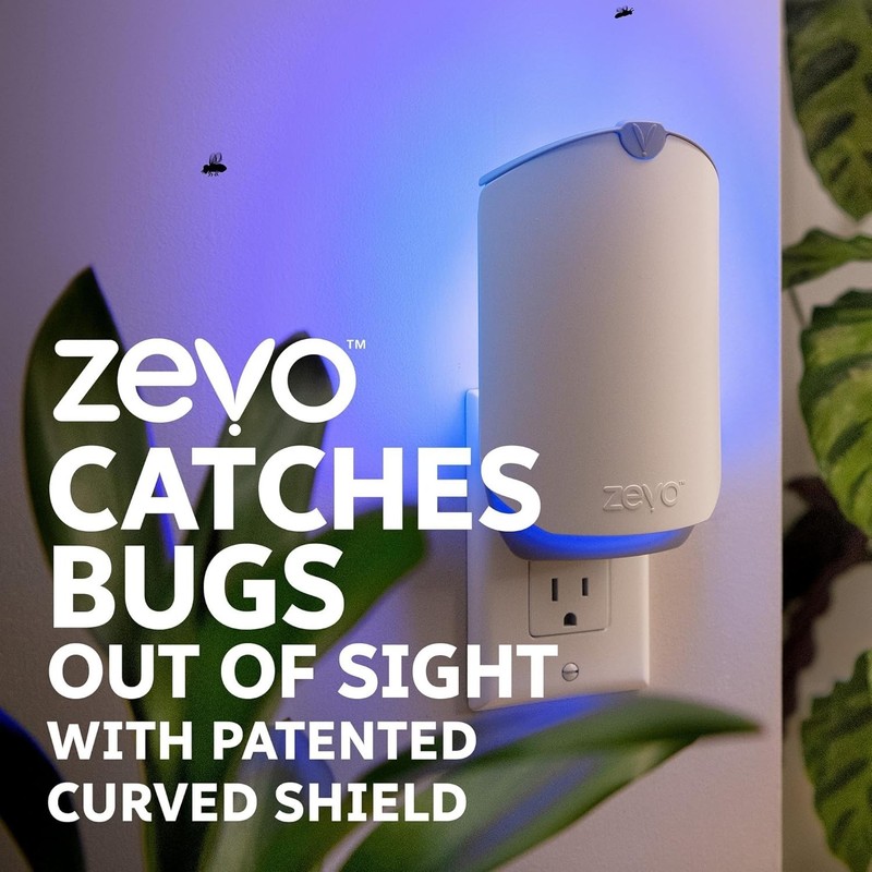 Zevo Flying Insect Trap (1 Plug in Device & 1 Cartridge) Featuring Blue UV Light gallery