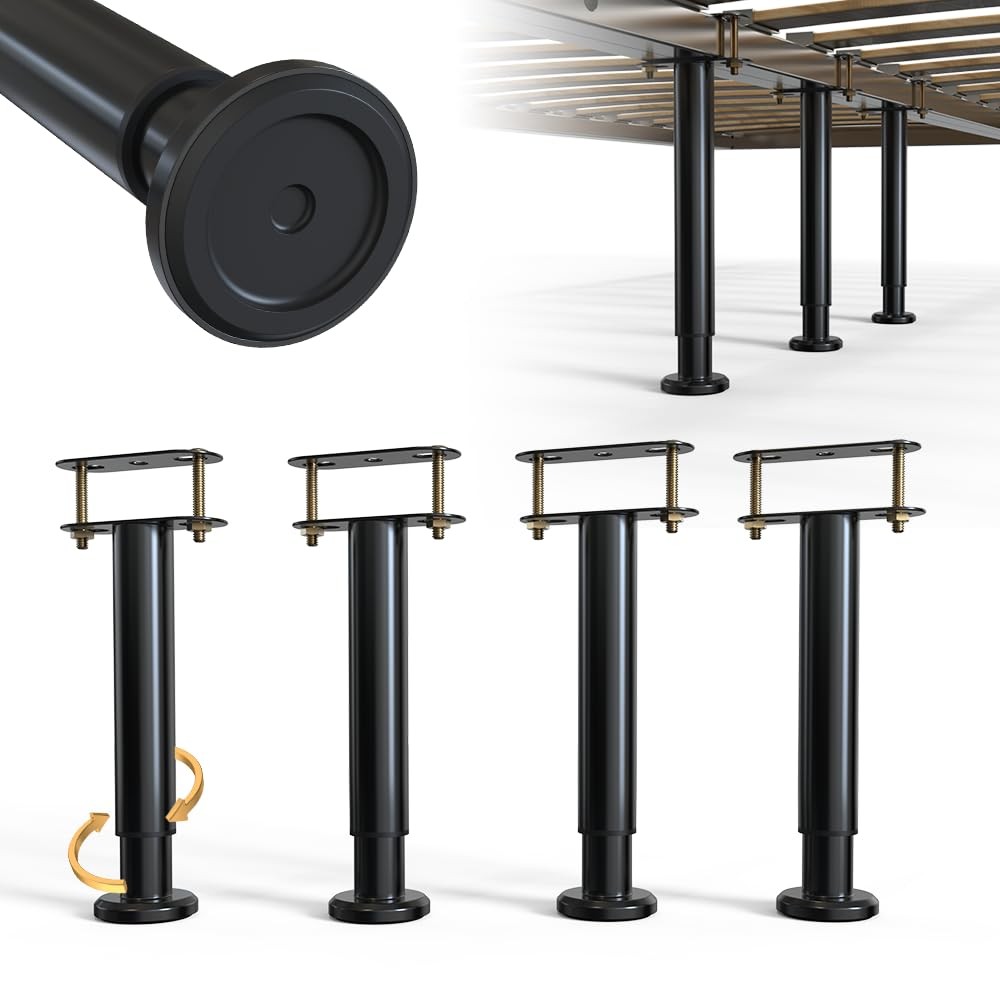 Under Bed Metal Support Legs, Adjustable Height Bed Frame Support Leg, Bed Slat gallery