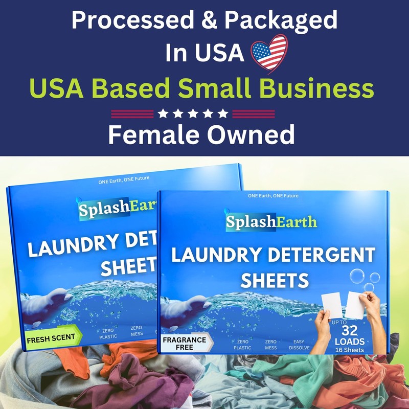 Laundry Detergent Sheets (32 Loads, Unscented), Eco-Friendly Washer Sheets De... gallery