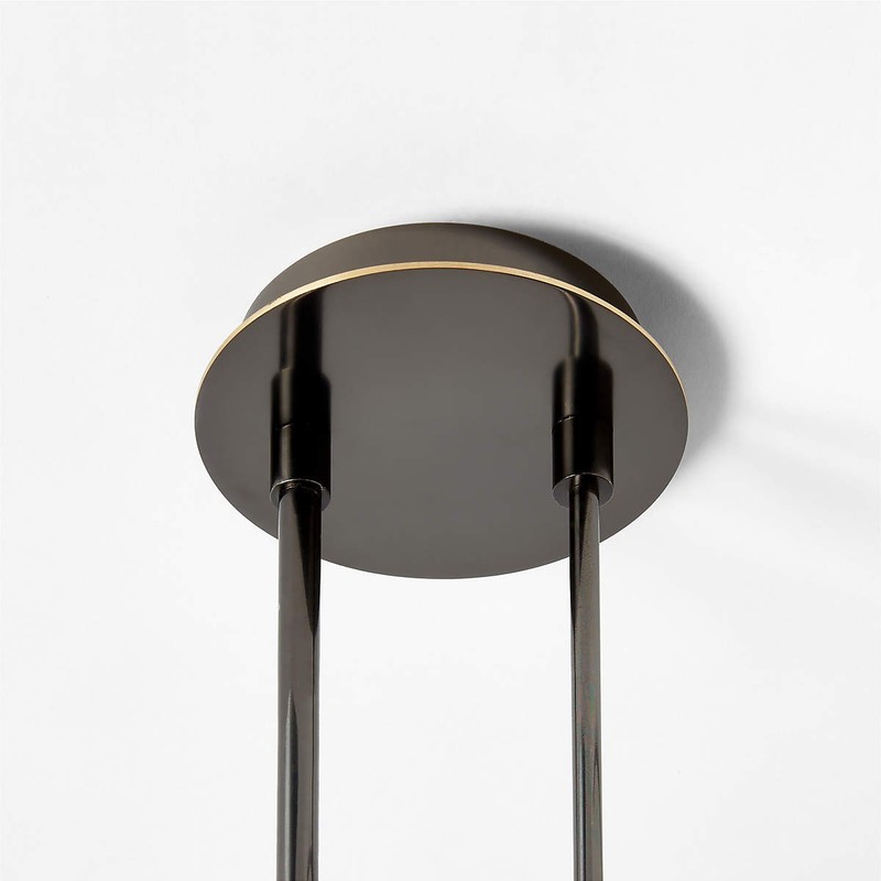 Brio Brass Pendant Light CB2 Studio Anansi Italian Black Finish Mid Century 24" gallery