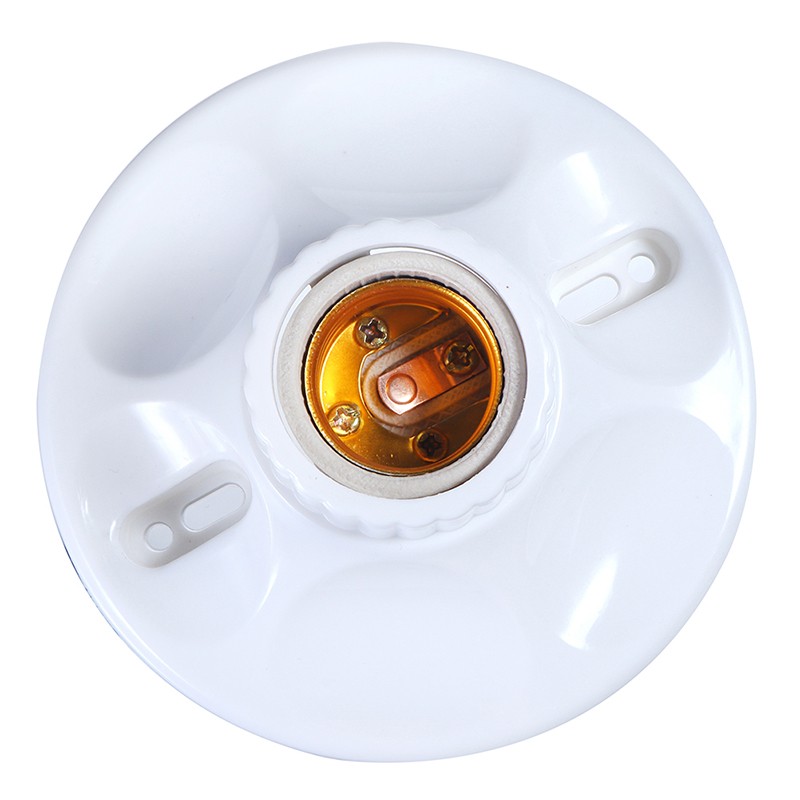 E27 LED Light Bulb Holder Round Socket Base Hanging Lamp Socket Base 6A220V-250V gallery