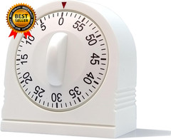 60 Minute Wind up Timer, Visual Mechanical Timer with Loud Alarm Manual