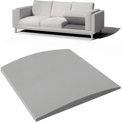 2 Couch Cushion Support for Sagging Seat 20″ X 20″ High Density Curved Foam Sofa