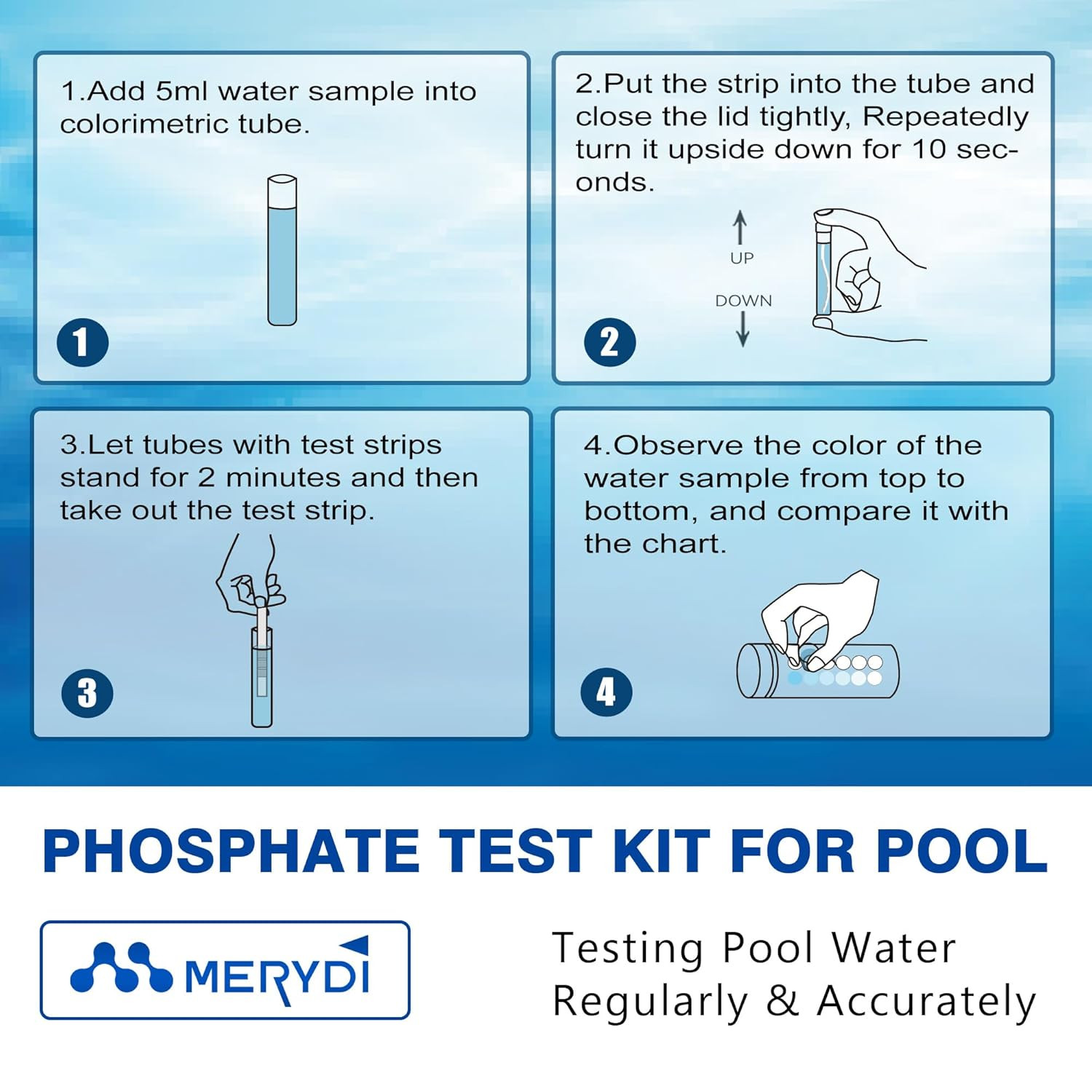 Phosphate Test Kit for Pool,50 Strips Strip gallery