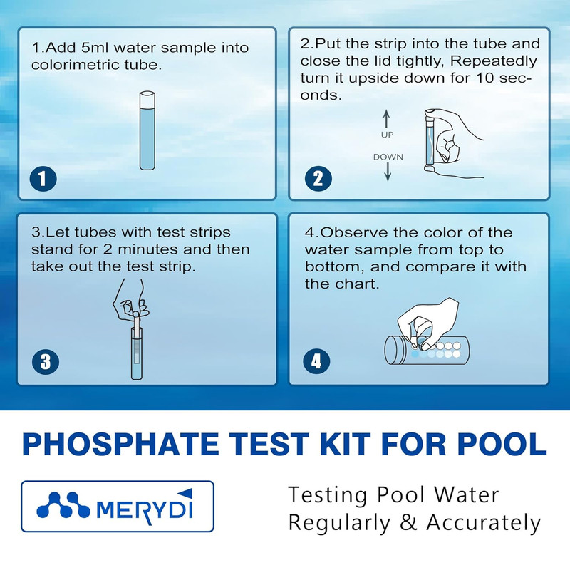 Phosphate Test Kit for Pool,50 Strips Strip gallery