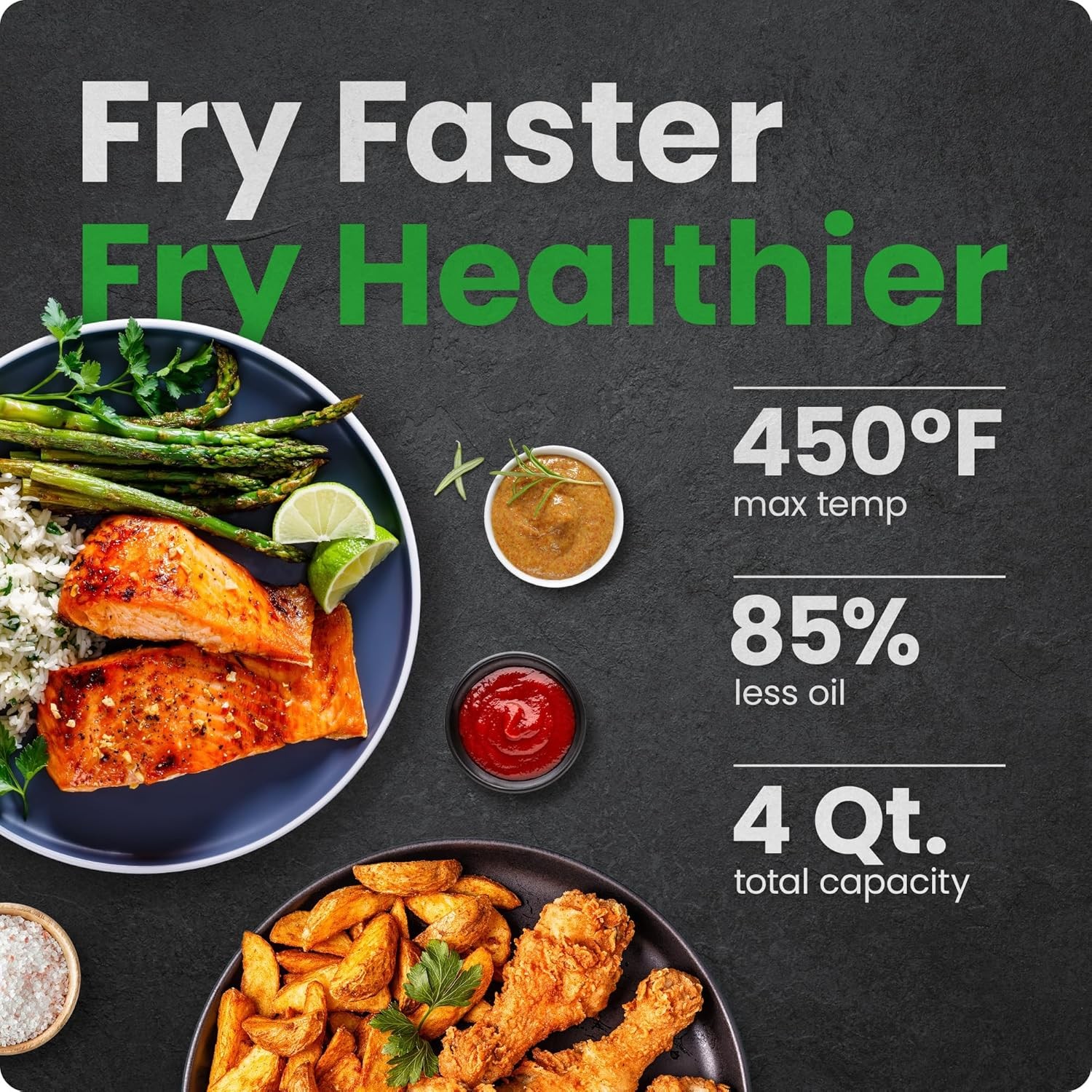Chefman Air Fryer – 4 QT Compact Airfryer for Quick & Easy Meals in Minutes, Fea gallery