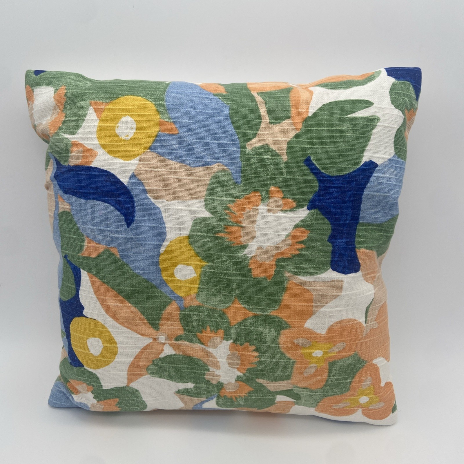 Room Essentials Modern , Abstract Floral Throw Toss Pillow 16x16 Cotton , New! gallery