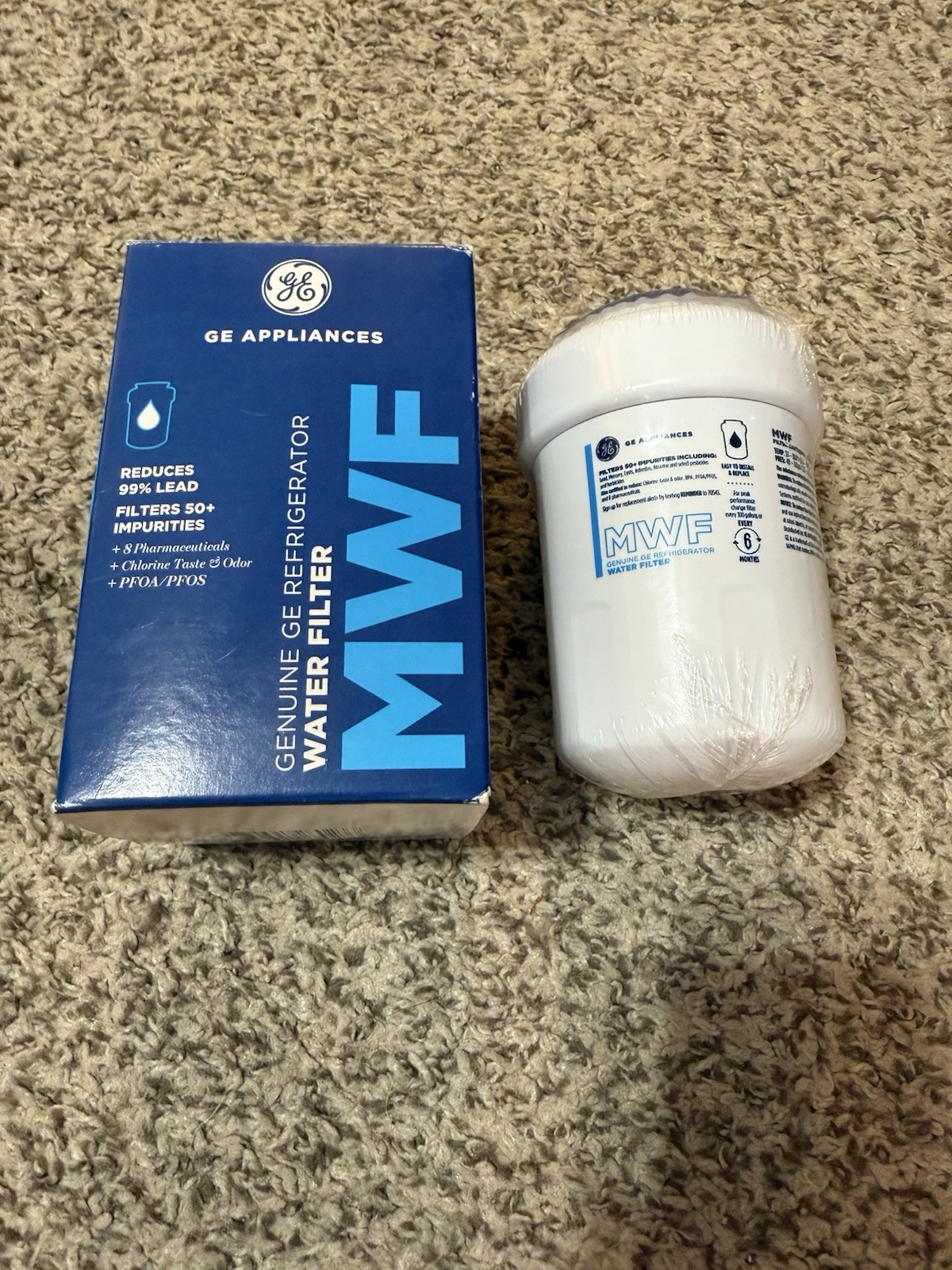 GE MWF Genuine Refrigerator Water Filter New Removes Lead Chlorine Taste & Odor gallery