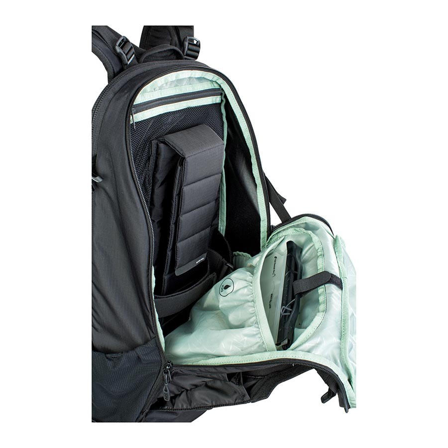 EVOC FR Trail E-Ride Backpack 20L with CE Shock-Absorbing Back Protector & 2