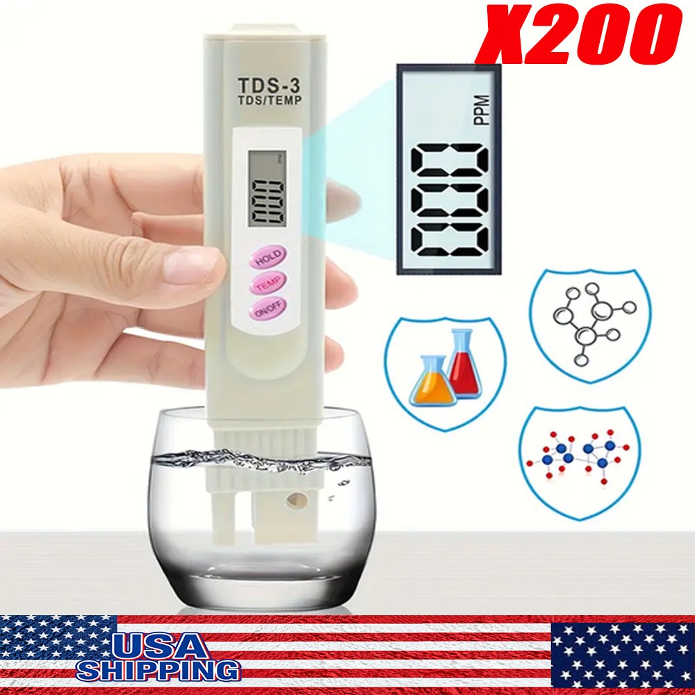 Handheld Water Quality Hardness Purity Digital LCD Meter 0-9990 PPM TDS TDS-3 gallery