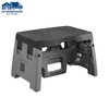 1-Step Plastic Folding Step Stool Type 1A 300 lb Black Gray gallery