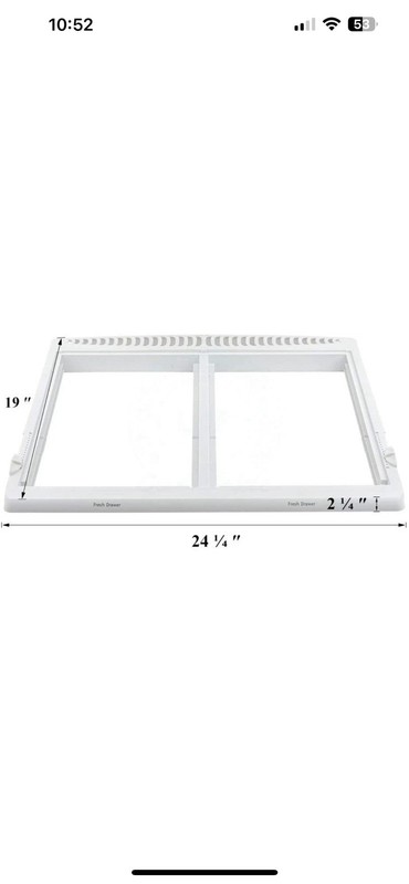 Crisper Drawer Cover Frame Compatible with Frigidaire Refrigerator 240364787 gallery