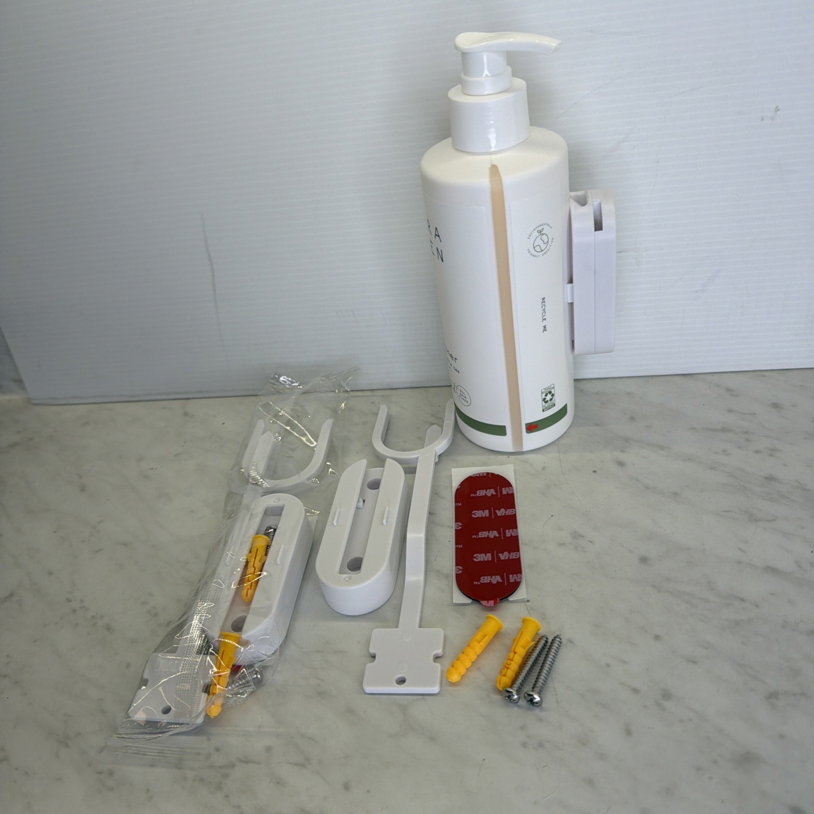 2 PACK Dovelok Floating Shower Bottle Dispenser Brackets 2 Brackets With 2 Keys gallery