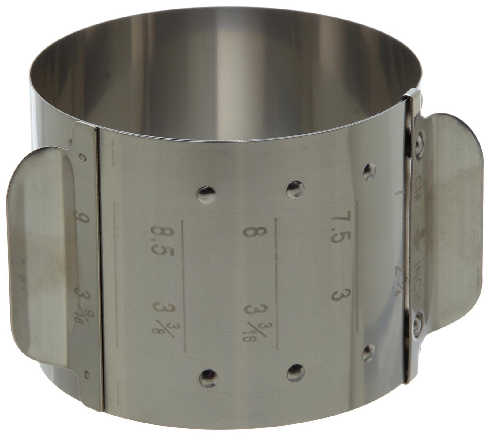 Adjustable Ring Mold, 5 Sizes in 1 Mold, Stainless Steel, 2.15-Inches High gallery