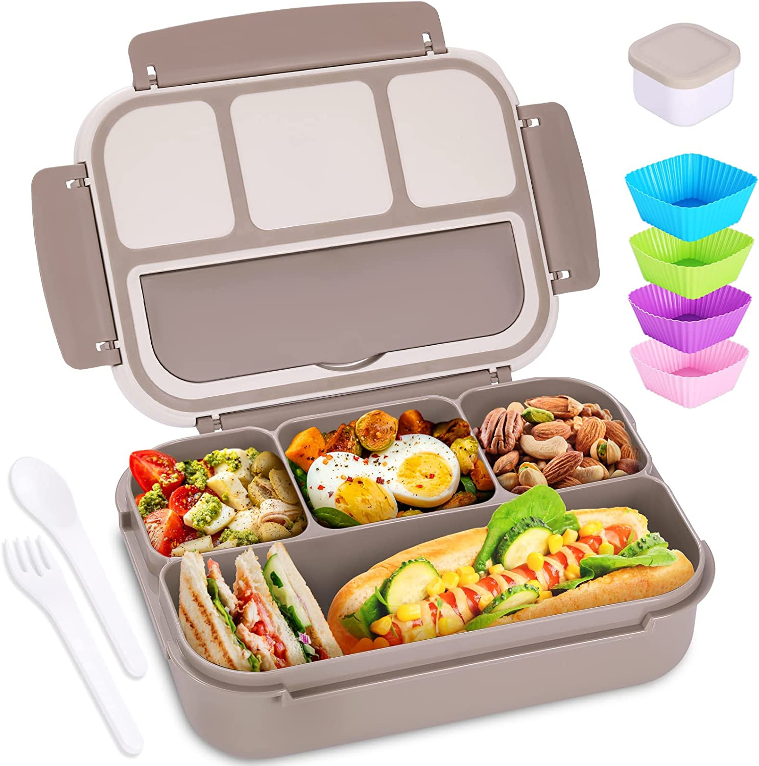 Bento Box Adult Lunch Box, Containers for Adults Men Women with 4 Compartments, gallery