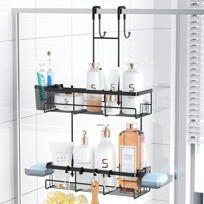 Over the Door Shower Caddy Rustproof Stainless Steel Hanging Bathroom Organizer gallery