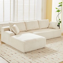 Modular Sectional Sofa Cloud Sectional Couch, 106″ Comfy L Shaped Gray Couches