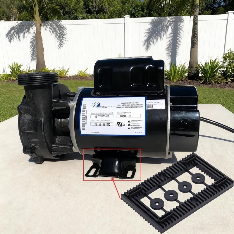 High-Quality Rubber Pump Pad – Reduce Noise 95% for Pools & Spas, 6.5x4x1/2in gallery