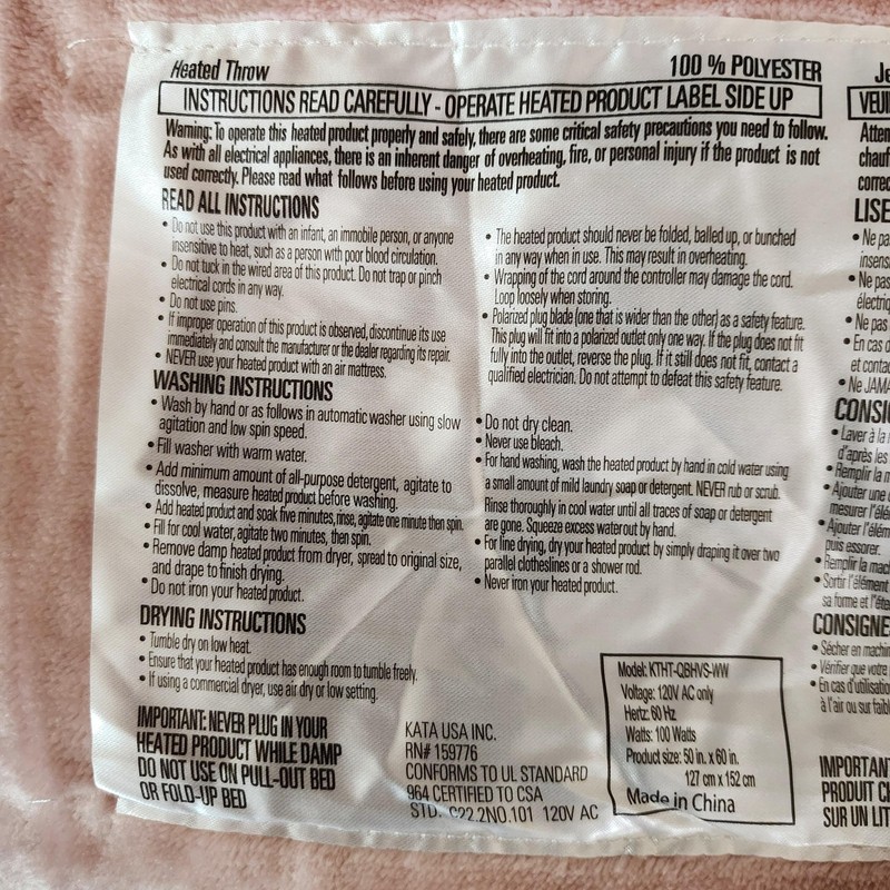 Sealy Warming Wrap Electric Heated Throw Blanket Sherpa Fleece Pink 50" x 60" gallery