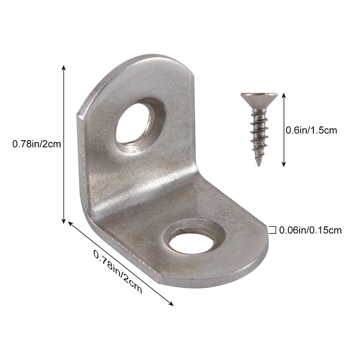 L Bracket Corner Brace Stainless Steel Corner Bracket 90 Degree for Shelves Lot gallery