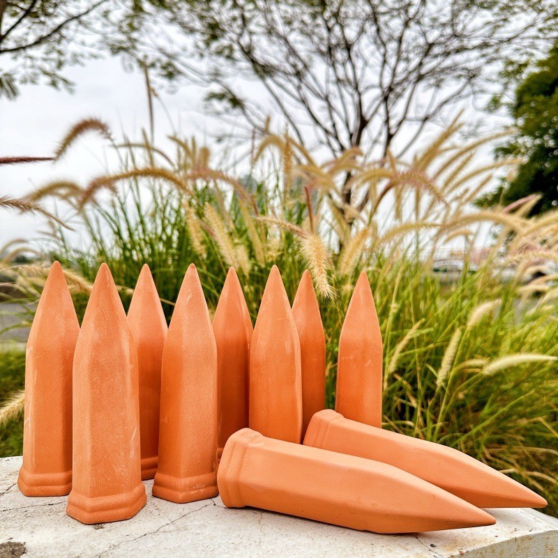 6 Pack Terracotta Natural Self-Watering Spikes Automatic Plant Waterers Garden gallery