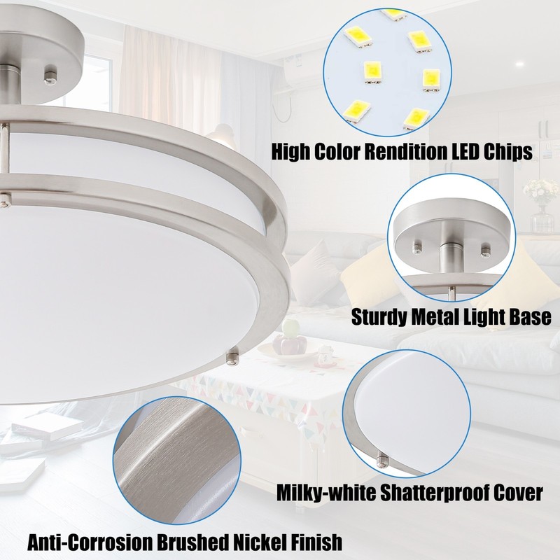 MingBright Semi-Flush Mount Ceiling Lighting Pendan Light Fixture gallery