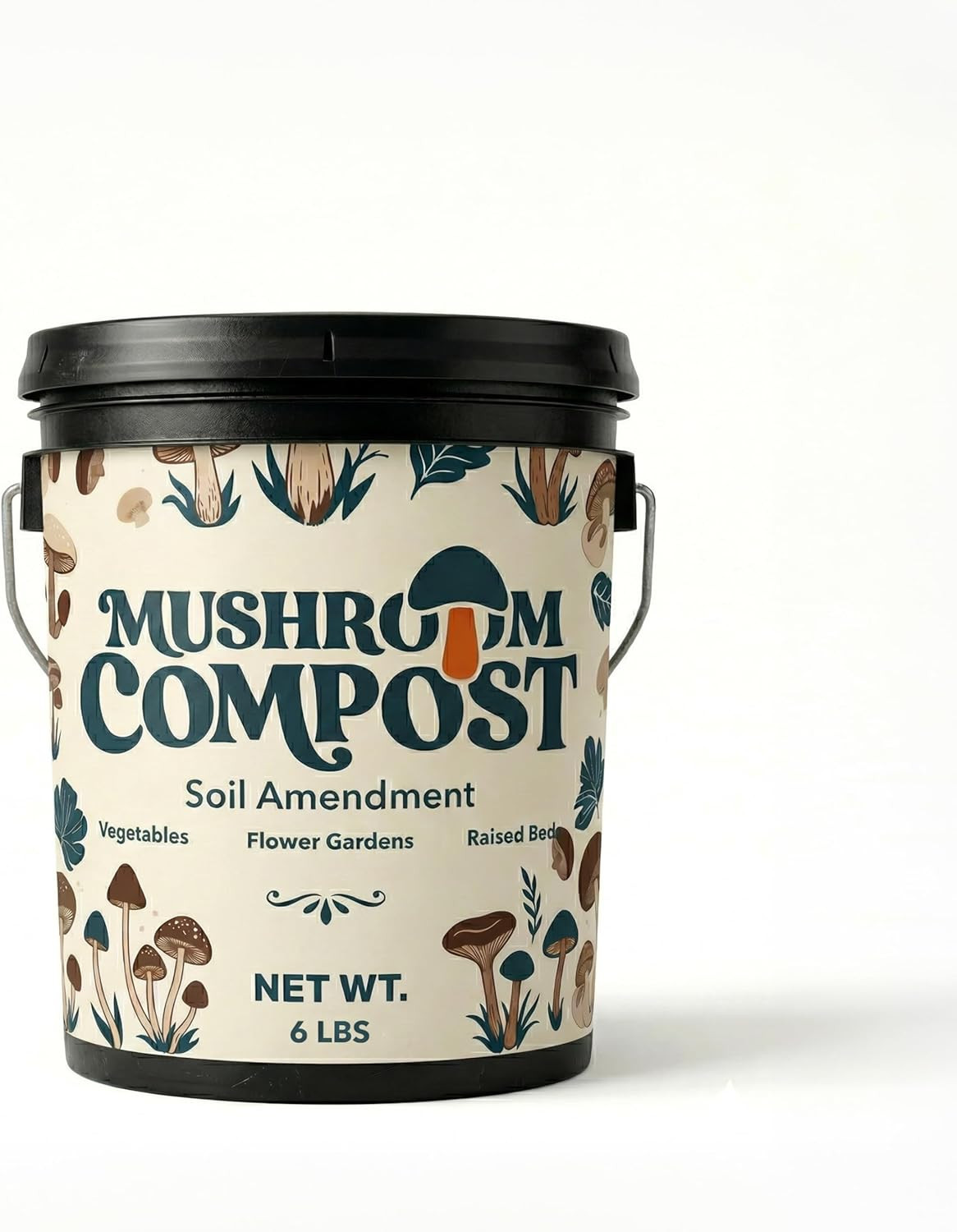 Mushroom Soil Compost Pail, Organic Nutrient-Rich Garden Soil for Vegetables, Fl gallery