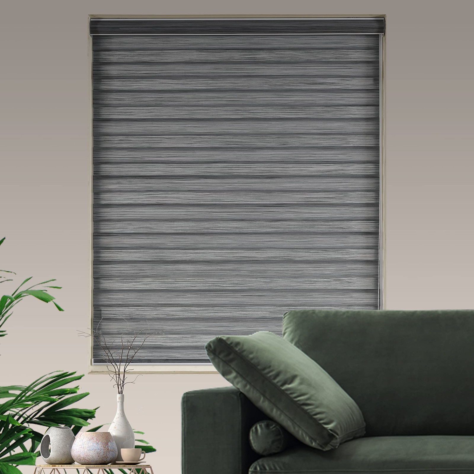 Zebra Blinds for Windows, Free-Stop Zebra Shades, Dual Layer Light Filtering ... gallery