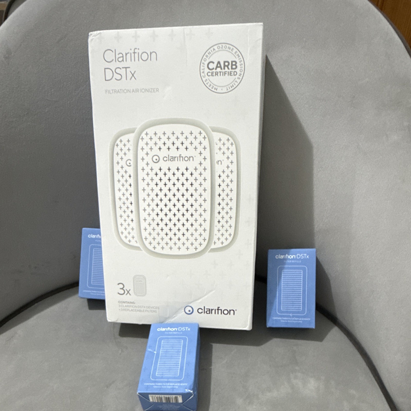 Clarifion DSTx Plug-In Ionizer Air Purifier, Portable White 60 sq ft gallery