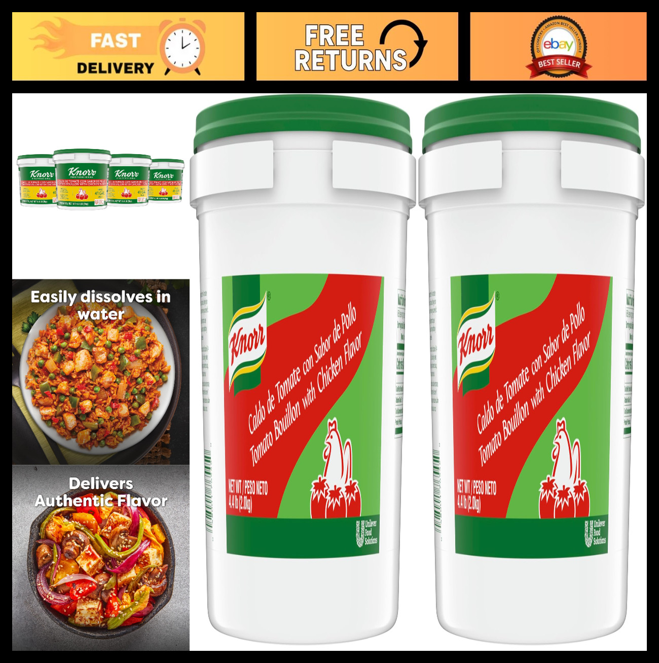 Tomato Bouillon Granules with Chicken Flavor - Flavor Enhancer, 4.4 lbs, Pack of gallery