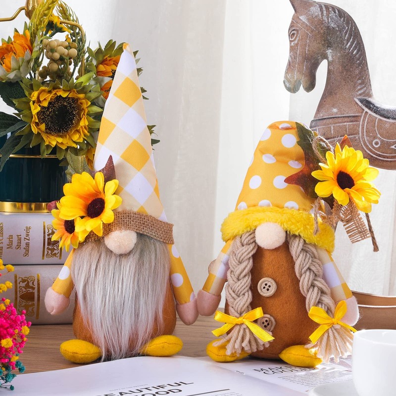 Sunflower Spring Gnomes Decorations for Home, Tomte Gnomes Decor Set for Holiday gallery