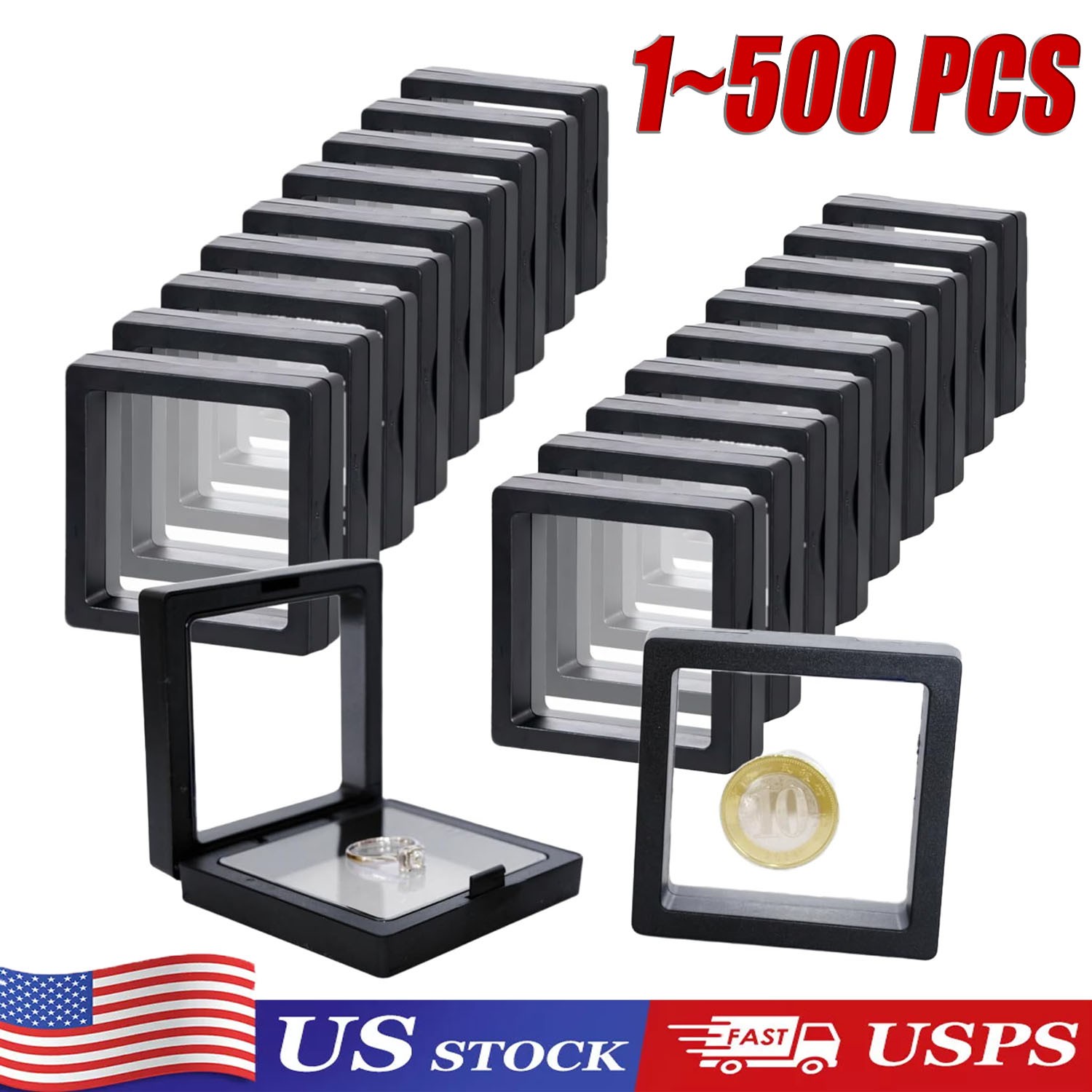 3D Floating Frame Shadow Box Picture Frame Jewelry Display Protection LOT gallery
