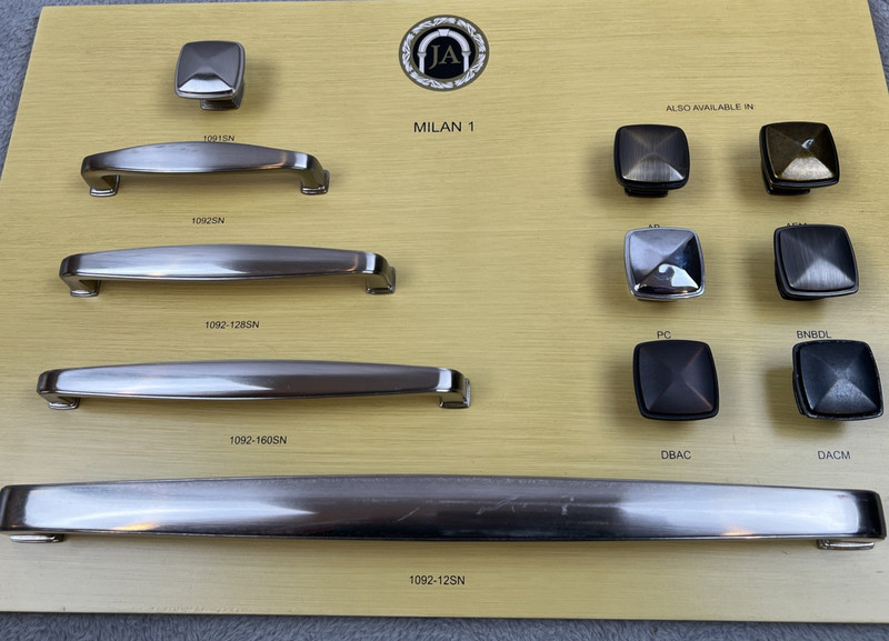 Jeffrey Alexander Milan 1 Drawer Pull Handle Knob Assorted Display 11 Pieces gallery