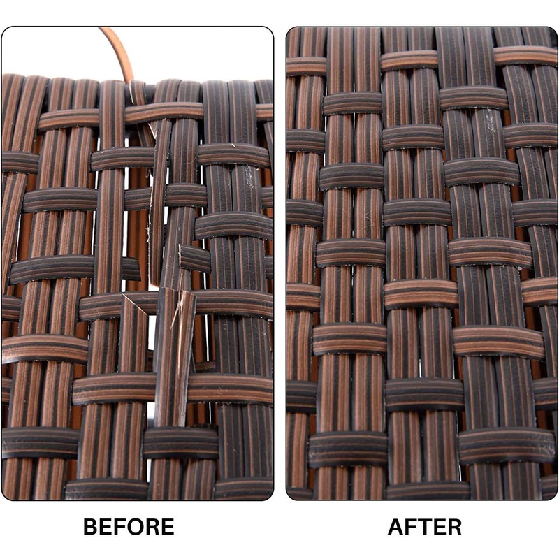 Coffee Gradient Flat Synthetic Rattan Weaving Material Plastic Rattan for4204 gallery