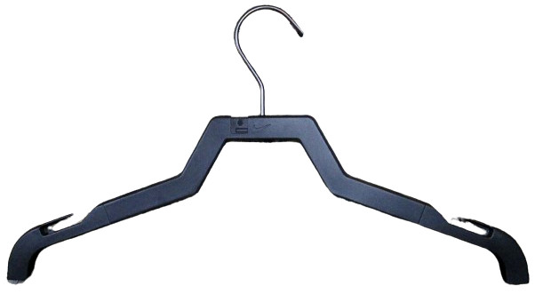 Nike Plastic Heavy Duty 16" Width Clothes Dress Gown Coat Hanger w/Notches Black