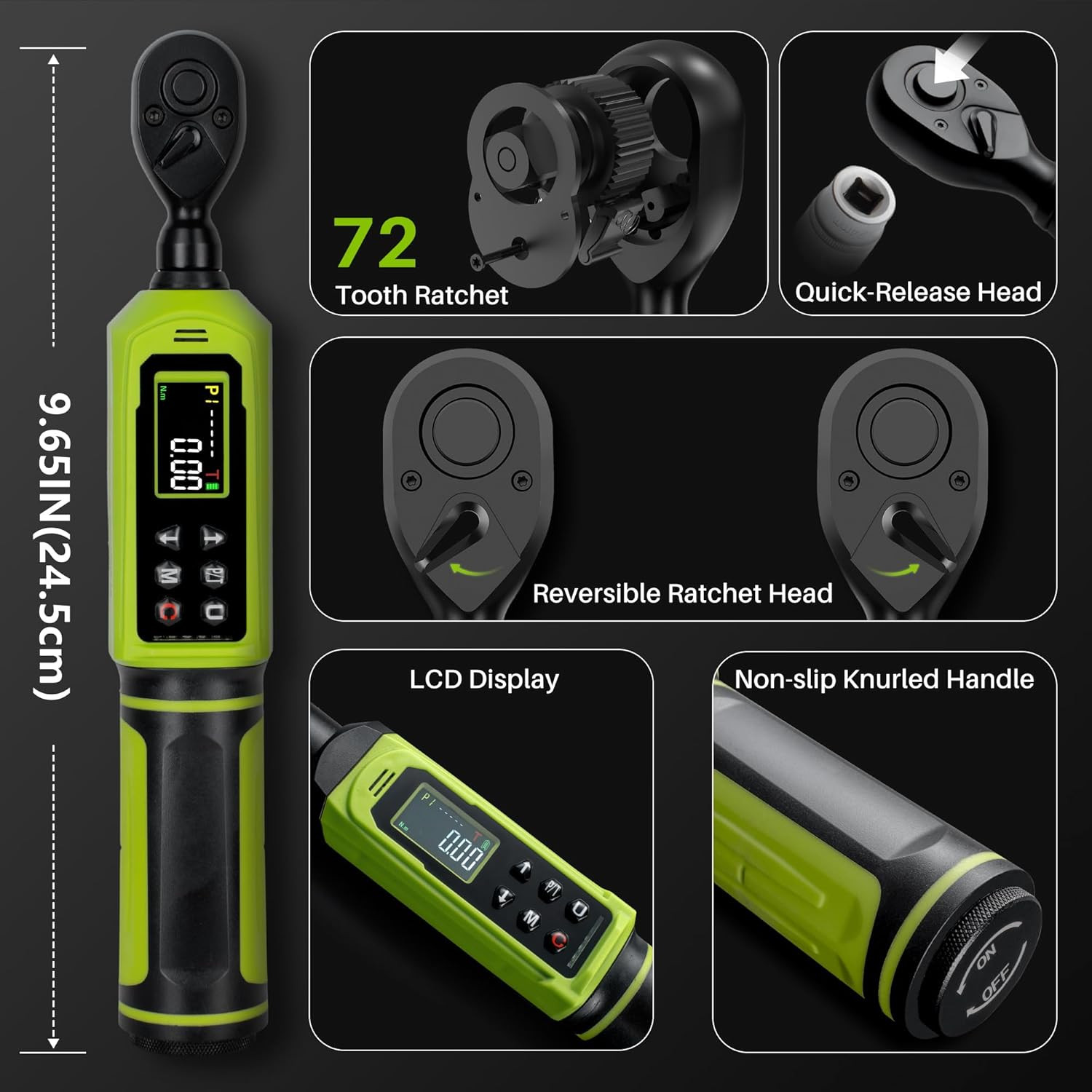 Digital Torque Wrench 1/4" Drive-4-266In.Lb/0.45-30N.m gallery