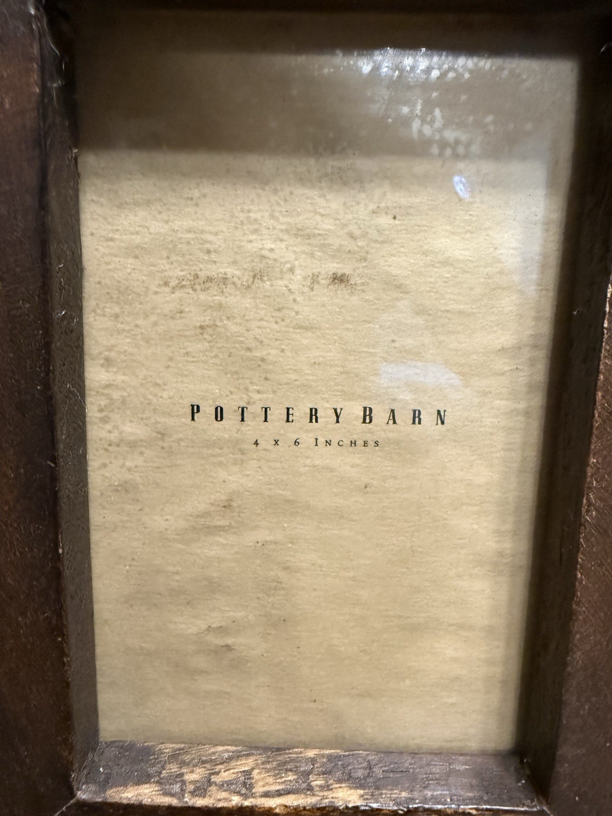 Pottery Barn Wood Photo Frame 4x6 Brown Rectangle Freestanding Stand gallery