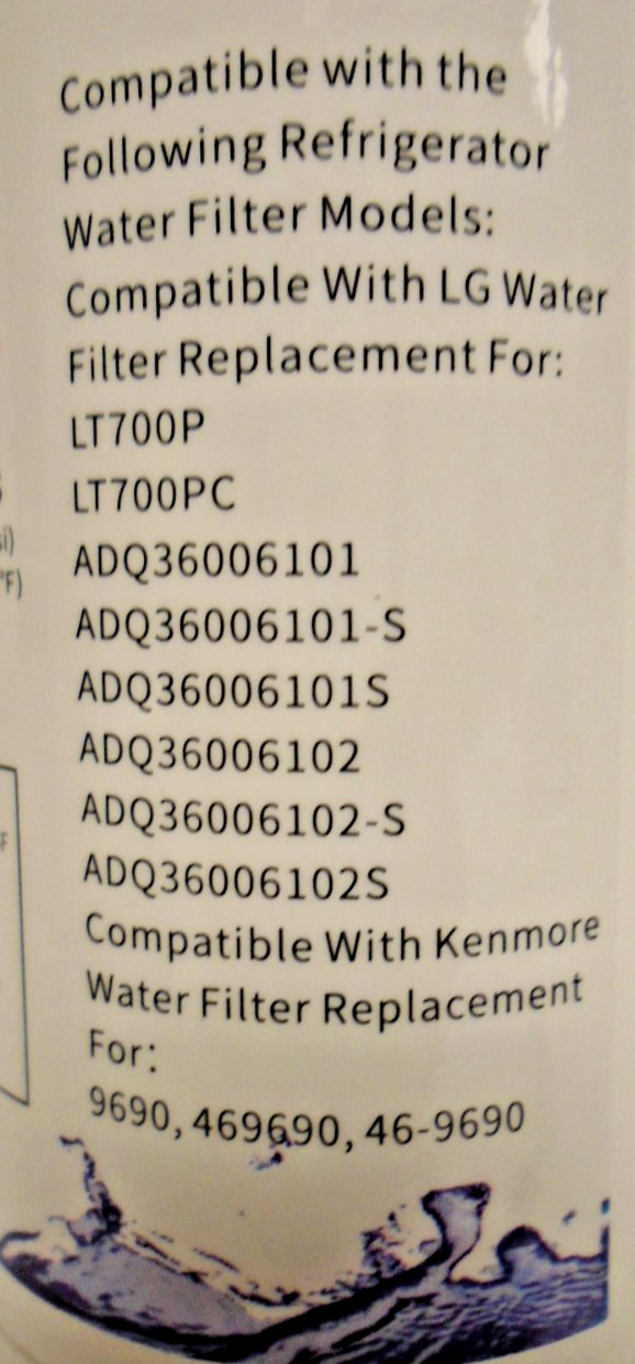 DROPPIC Refrigerator Water Filter YN-LT001 For LG & For Kenmore Select Models gallery