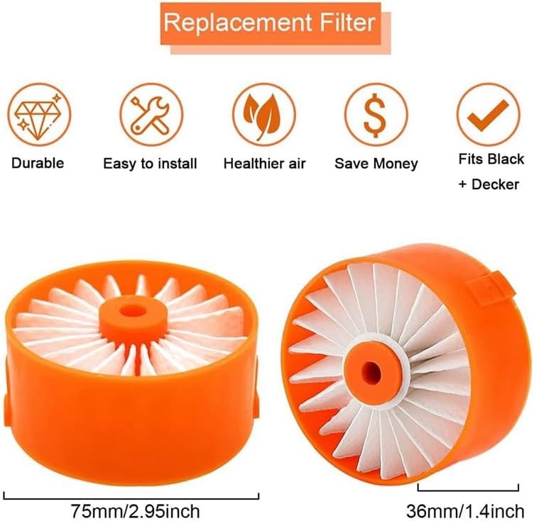 4 Pack Filter Element for BLACK DECKER POWERSERIES Cordless Stick Vacuum gallery