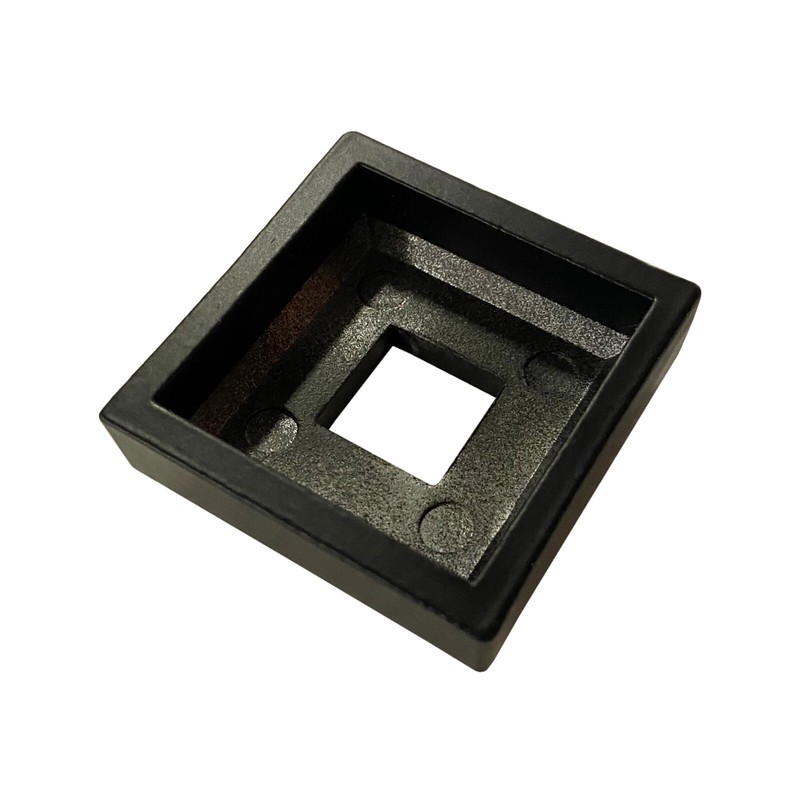 Baluster Flat Base Modern Shoe for 1/2" Square Balusters - 10Pcs - Satin Black gallery