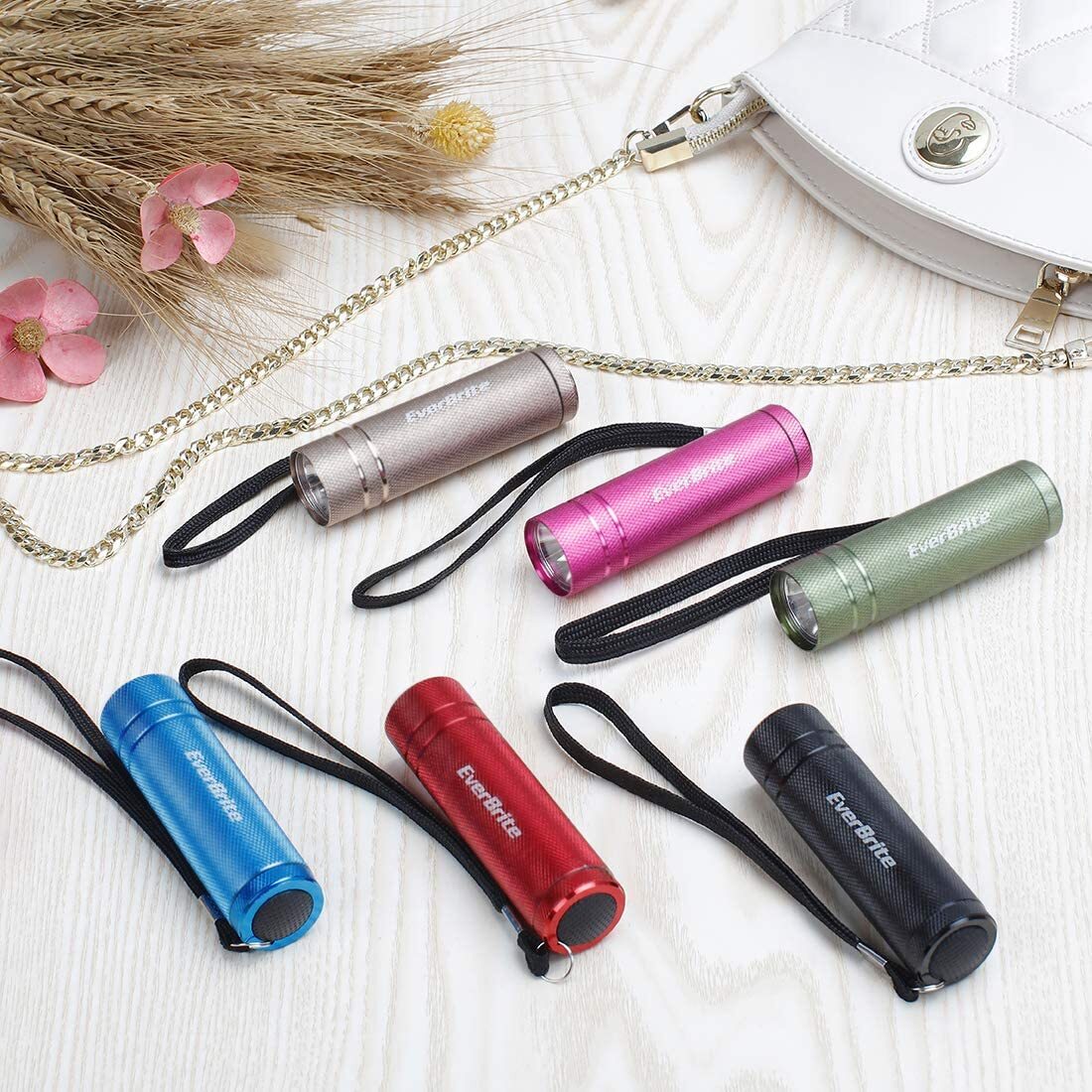 EverBrite 30-PC LED Flashlight Set Handheld Aluminum Torches w/Lanyard Batteries gallery