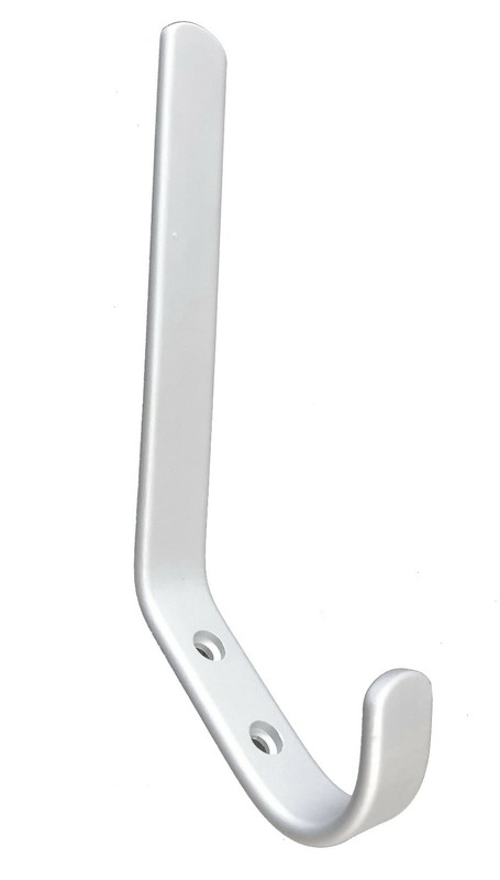 Coat Hook Hanger Cabinet Hardware Entryway Wall Mount White Matte Aluminum gallery
