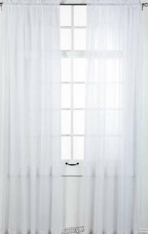 Style Master Elegance Voile Window Treatments White 60"W X 84"L gallery